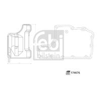 Febi Bilstein Automatic Transmission Hydraulic Filter Set - 174676