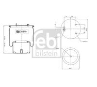 FEBI BILSTEIN BELLOW, AIR SUSPENSION REAR LEFT REAR RIGHT DAF 85 CF CF 75 CF 85