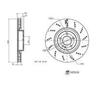 febi bilstein 107510 Brake Disc , 1 piece
