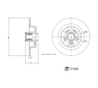Febi Bilstein Brake Disc 171502 - OE Matching Quality and Precision Fit
