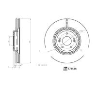 FEBI BILSTEIN Brake Disc 174536 – Front, OE Matching Quality – Fits Hyundai Santa Fe & Kia Sorento