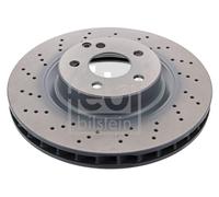 Febi Bilstein Brake Discs 37725 - Vented Front Pair for Mercedes SL500 R230 01-12