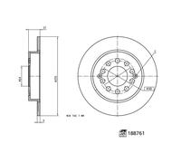 Febi Bilstein Brake Disc Pair 188761 Fits MG ZS Rear Axle - OE Matching Quality