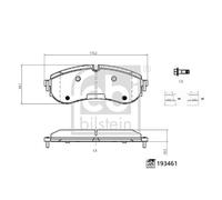 FEBI BILSTEIN 193461 Brake pad set