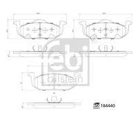 Front Brake Pad Set Fits MG (Motor Ltd.) MG 3 II MG 350 OE 10163252 Febi 184440