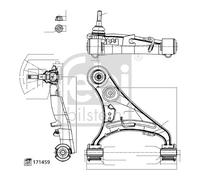 Wheel Suspension Arm Febi Bilstein 185763 Fits Land Rover Discovery