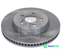 2x Brake disc Front Axle internally vented 181560 FEBI BILSTEIN for TOYOTA