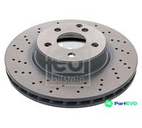 FEBI BILSTEIN FRONT 2 X BRAKE DISC 43989 FOR MERCEDES-BENZ