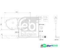 FEBI BILSTEIN FRONT DISC BRAKE BRAKE PAD SET 180622