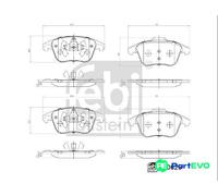 FEBI BILSTEIN FRONT DISC BRAKE BRAKE PAD SET 180626 FOR CITROËN PEUGEOT
