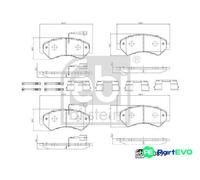 FEBI BILSTEIN FRONT DISC BRAKE BRAKE PAD SET 180899