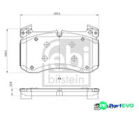 FEBI BILSTEIN FRONT DISC BRAKE BRAKE PAD SET 184439 FOR MERCEDES-BENZ