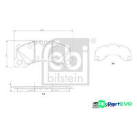FEBI BILSTEIN FRONT DISC BRAKE BRAKE PAD SET 196503 FOR PORSCHE
