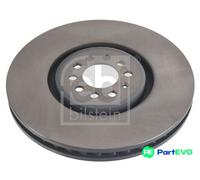 FEBI BILSTEIN FRONT LEFT 2 X BRAKE DISC 108206 FOR AUDI VW