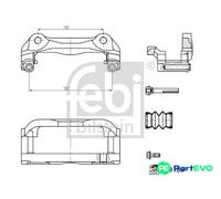 FEBI BILSTEIN FRONT LEFT RIGHT BRAKE CALIPER BRACKET 199188 FOR LAND ROVER