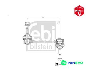 FEBI BILSTEIN FRONT LEFT RIGHT STABILISER BAR LINK/COUPLING ROD 196538