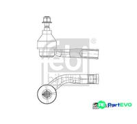 FEBI BILSTEIN FRONT LEFT TIE ROD END 196317 FOR VOLVO