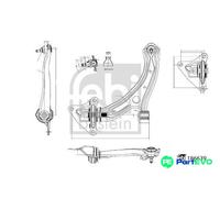 FEBI BILSTEIN FRONT LEFT WHEEL SUSPENSION CONTROL/TRAILING ARM 186639 FOR HONDA