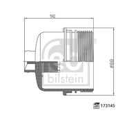 Febi Bilstein Oil Filter Housing Cap - 173145 fits Vauxhall
