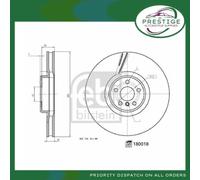 Febi Bilstein Pair Brake Discs 180018