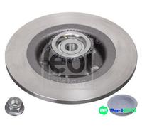 FEBI BILSTEIN REAR 2 X BRAKE DISC 24290 FOR RENAULT