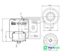 FEBI BILSTEIN REAR AIR SUSPENSION BELLOW 101266