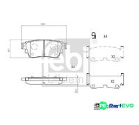 FEBI BILSTEIN REAR DISC BRAKE BRAKE PAD SET 1003646