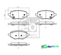 FEBI BILSTEIN REAR DISC BRAKE BRAKE PAD SET 195086