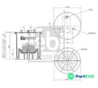 FEBI BILSTEIN REAR LEFT AIR SUSPENSION BELLOW 102721