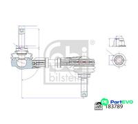 FEBI BILSTEIN REAR LEFT RIGHT STABILISER BAR LINK/COUPLING ROD 183789 FOR FORD