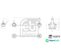 FEBI BILSTEIN REAR LEFT RIGHT STABILISER BAR LINK/COUPLING ROD 192879 FOR