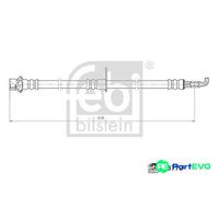 FEBI BILSTEIN REAR RIGHT BRAKE HOSE 183770
