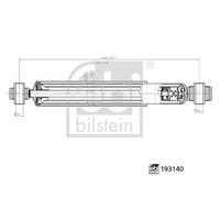 FEBI BILSTEIN Shock Absorber Rear Right O/S Driver Side Fits Nissan Cabstar