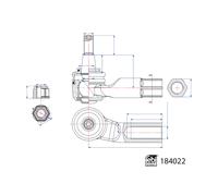 Febi Bilstein Tie Rod End With Self Locking Nut 184022 Front Axle Left