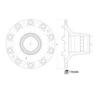 Febi Bilstein Wheel Hub 176344 - OE Matching Quality and Precision Fit