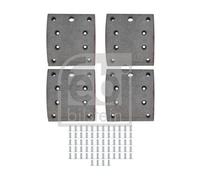 Febi Drum Brake Lining Set 410mm Drum fits Mercedes-Benz Actros MP2 2002-2003