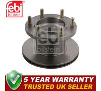 Febi Front 1x Brake Disc Fits Iveco Daily 1991-1999 2.5 D 2.8