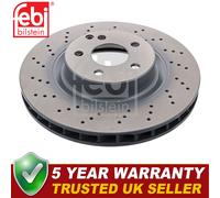 Febi Front 1x Brake Disc Fits Mercedes E-Class 2002-2009 SL 2001-2012