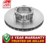 Febi Front 1x Brake Disc Fits Mercedes Vario 1996- 2.9 D 4.2 4.3