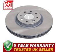 Febi Front Brake Discs Fits Alfa Romeo MiTo 2008-2018 Fiat Bravo 2007-2016