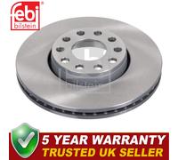 Febi Front Brake Discs Fits Skoda Superb 2001-2008 VW Passat 1996-2005