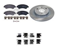 Febi Front Brake Discs & Pads with Fitting Kit fits Citroën C3 II 2009-2016 1.4
