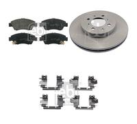 Febi Front Brake Discs & Pads with Fitting Kit fits Honda Civic VI 1995-2001