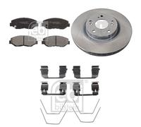 Febi Front Brake Discs & Pads with Fitting Kit fits Honda Cr-V 2001-2007 2.0 2.2