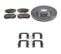 Febi Front Brake Discs & Pads with Fitting Kit fits Kia Carens III 2006-2013