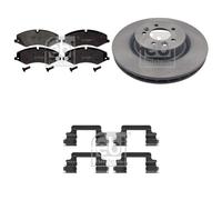 Febi Front Brake Discs & Pads with Fitting Kit fits Land Rover Discovery IV