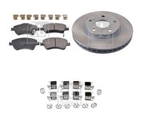 Febi Front Brake Discs & Pads with Fitting Kit fits Toyota Auris 2007-2012