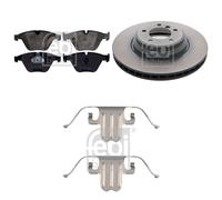 Febi Front Brake Vented Discs & Pads with Fitting Kit fits BMW 3 2004-2013