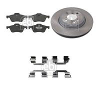 Febi Front Brake Vented Discs & Pads with Fitting Kit fits Mini Mini 2001-2008