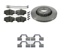 Febi Front Brake Vented Discs & Pads with Fitting Kit fits Renault Megane Scénic